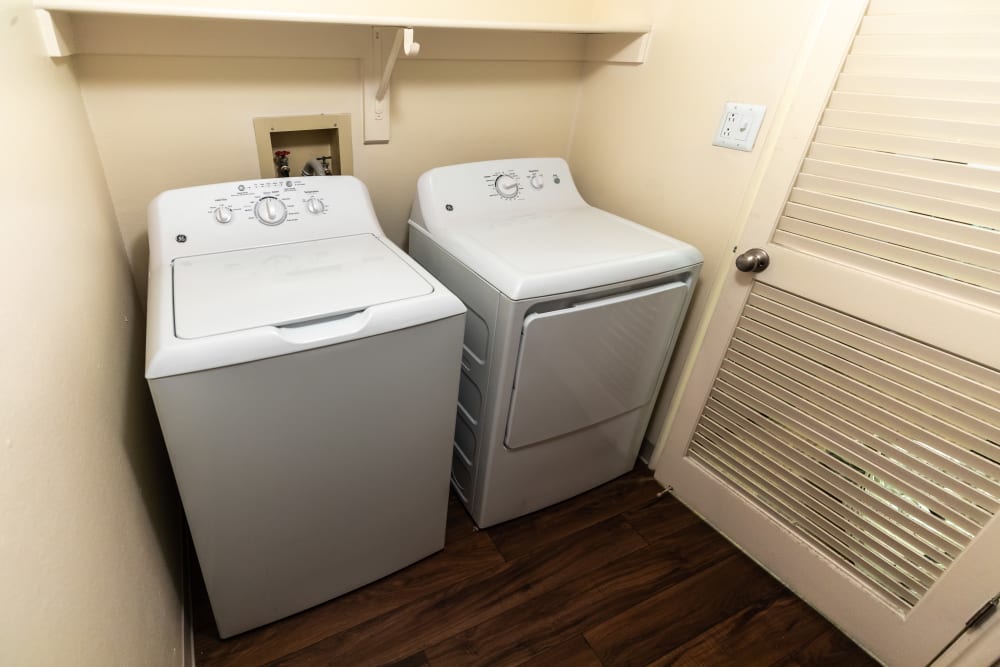 Washer and dryer at Shadowbrook Apartments in West Valley City, Utah