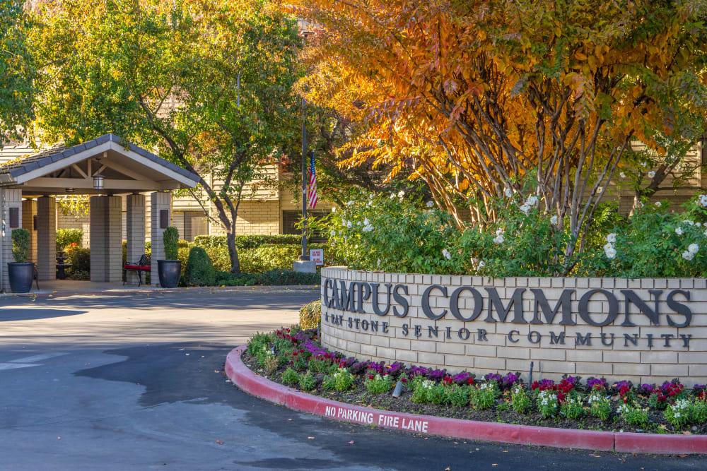 Exterior of Campus Commons Senior Living's building in Sacramento, California