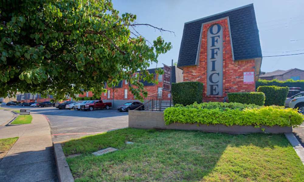Exterior view of building at McCart Apartment Homes in Fort Worth,Texas