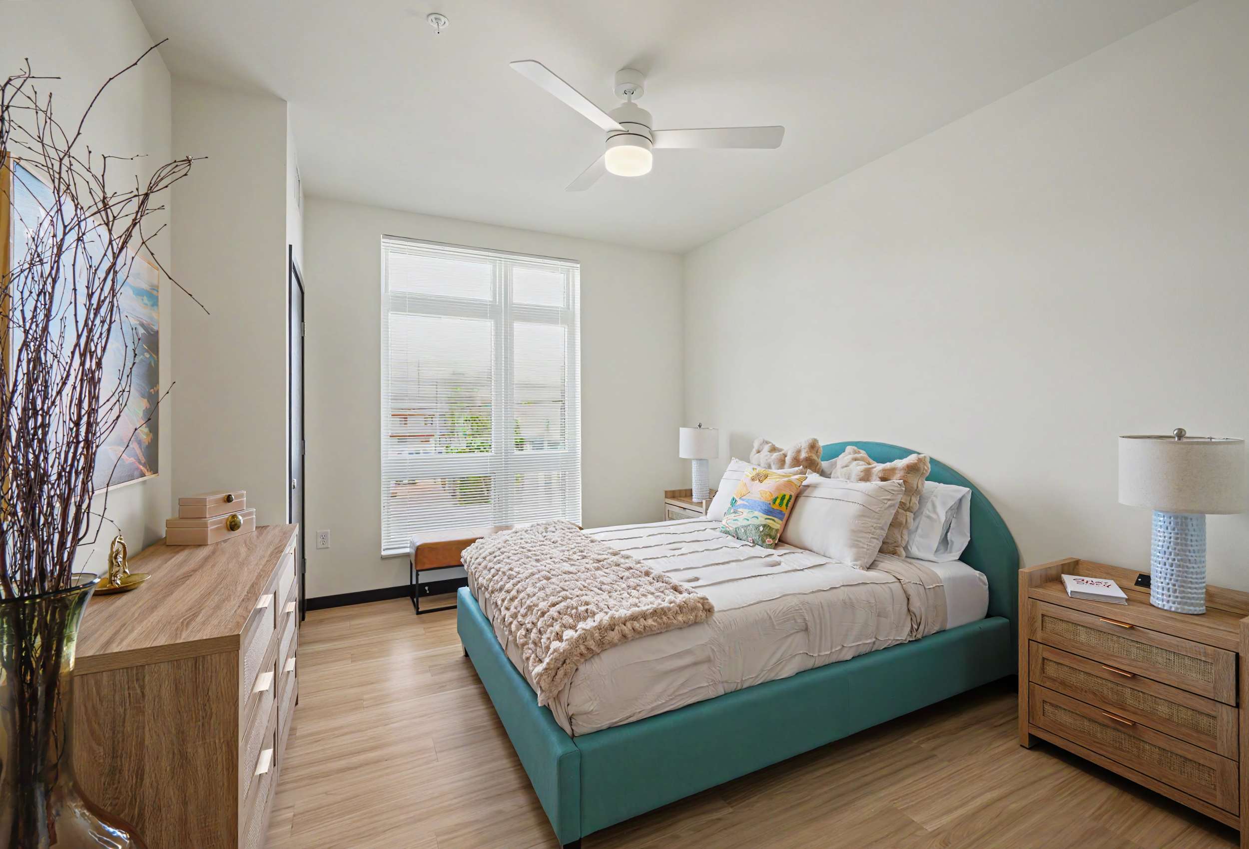 Inside a bedroom at Vicino.