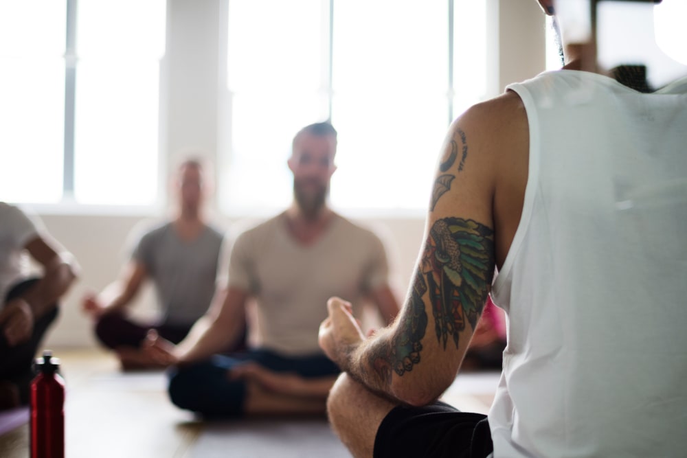 A yoga class near Royal Ridge Apartments in Midvale, Utah