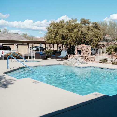 Community swimming pool at Tierra Vida in Tucson, Arizona