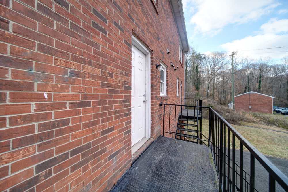 Entrance of the apartment at The Manor Townhomes in Winston-Salem, North Carolina