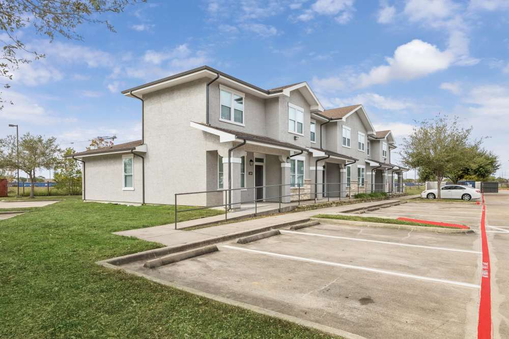 Apartment parking at The Cove at Palmer Point in Texas City, Texas