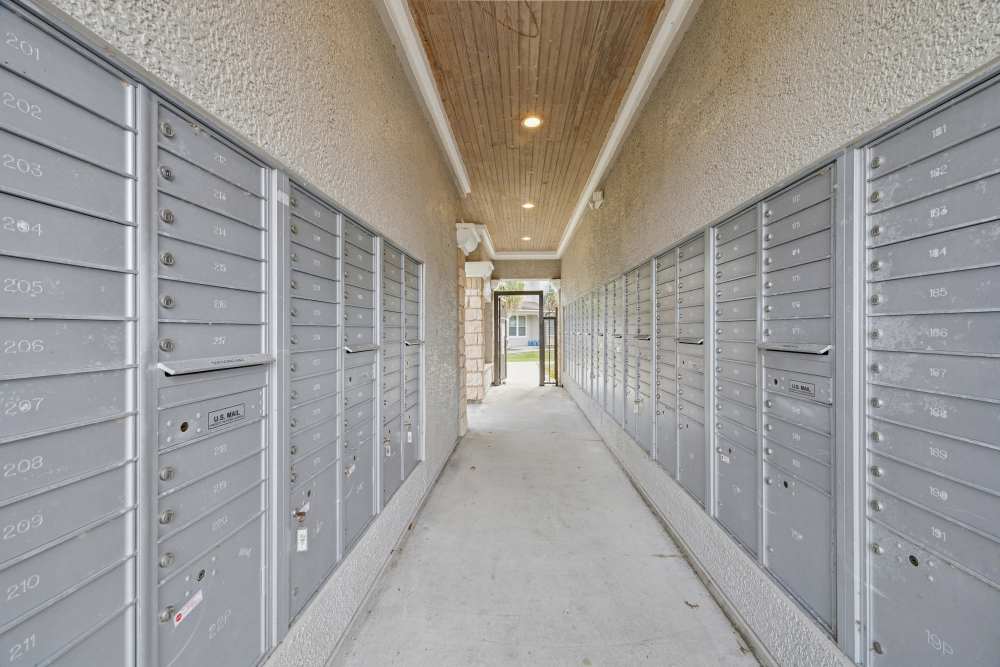 Apartment mailbox at The Cove at Palmer Point in Texas City, Texas
