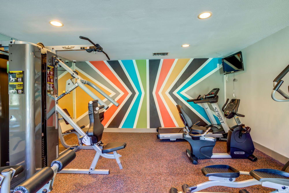 Fitness center at The Reserve at City Center North in Houston, Texas