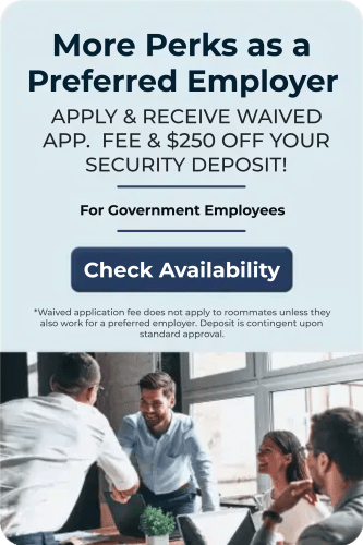 Preferred Employer Program Flyer at Towson Crossing Apartment Homes in Baltimore, Maryland
