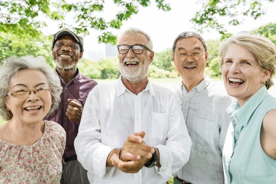 Residents gathered at Madonna Gardens in Salinas, California