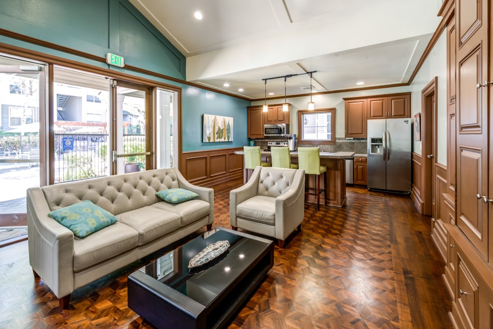 Community common area for resident use at HighGrove Apartments in Everett, Washington