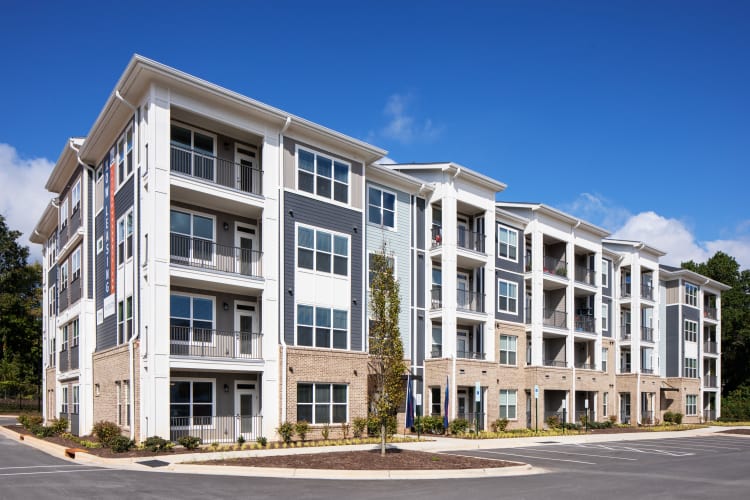 Leigh House Apartment Homes front entrance in Raleigh, North Carolina