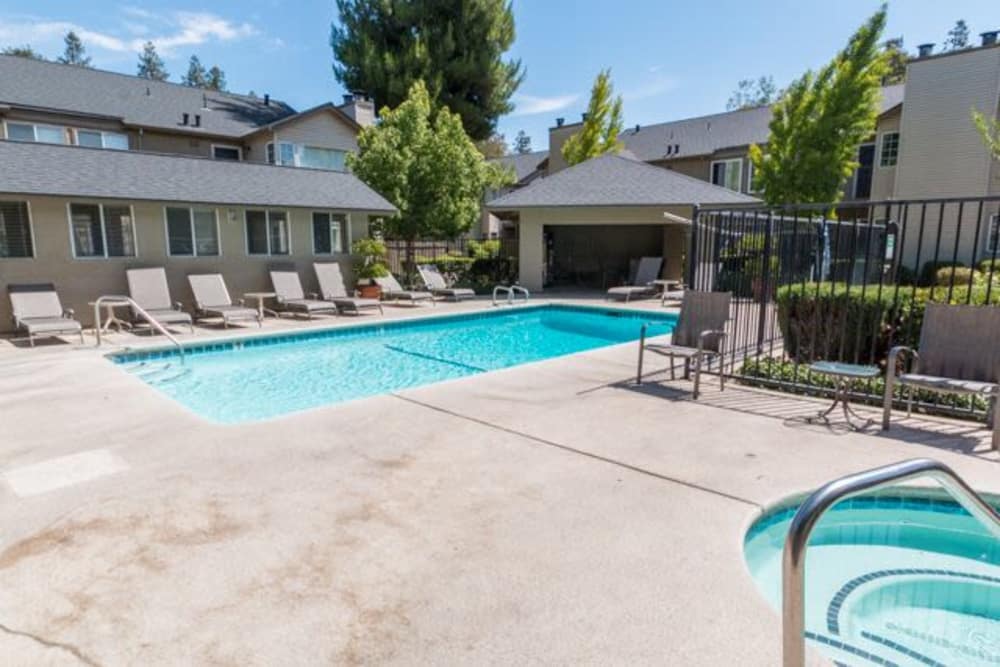 Swimming pool at Carmel Woods in Modesto, California