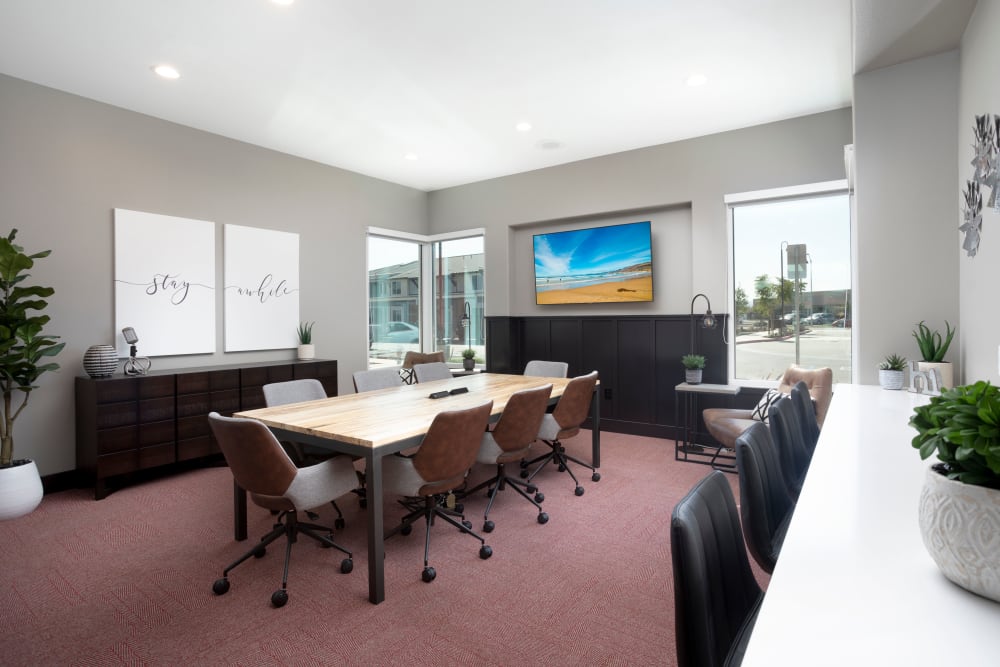 Meeting room at Azure Apartment Homes in Santa Maria, California