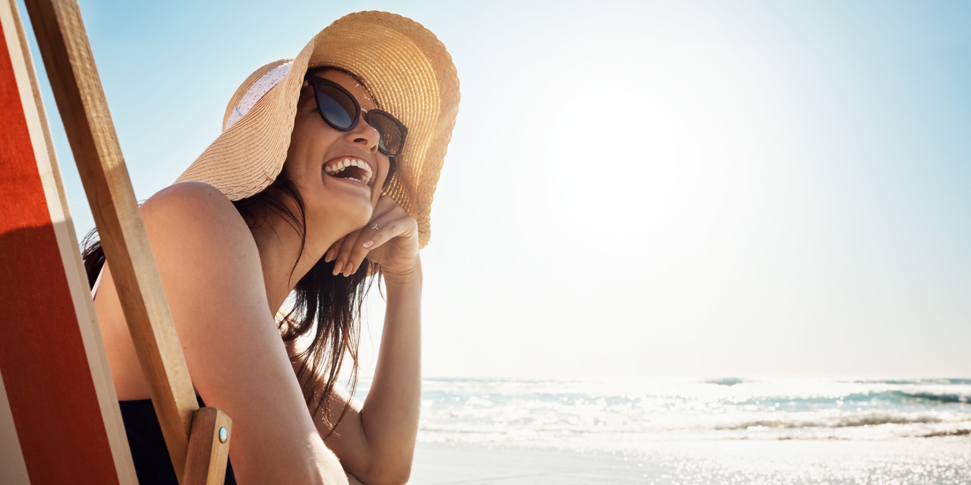 Woman enjoying the Florida coast