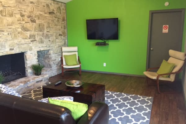 Beautiful living room at Bridge at Terracina in Austin, Texas
