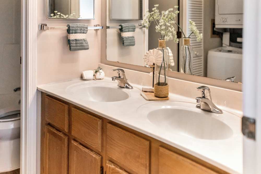 Bathroom at Bonhomme Village in Olivette. MO