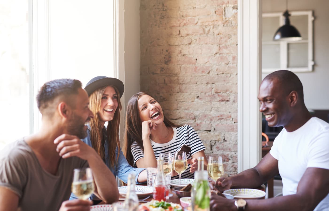 A group of people enjoying beverages in Smyrna, Georgia
