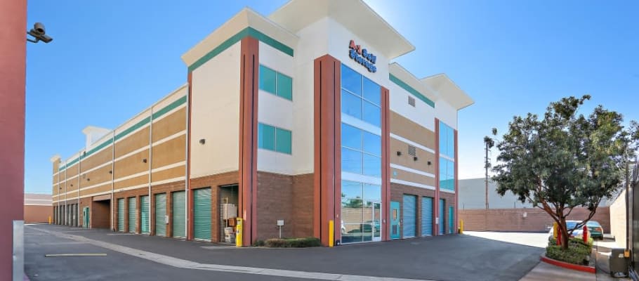 View from the road of A-1 Self Storage in Bell Gardens, California