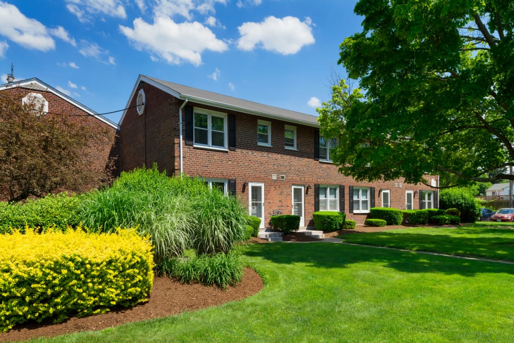 Beautiful landscaping outside of Greenwoods in Brockton, Massachusetts