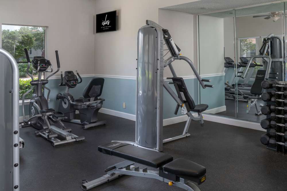 Fitness center with lastest gym equipment  at Isles at East Millenia in Orlando, Florida