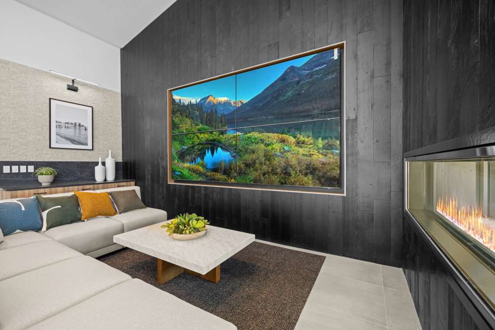 Large sofa seating in clubhouse at The Highlands at Silverdale in Silverdale, Washington