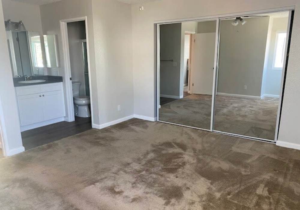 Bathroom with mirror at Oak Hill in Escondido, California