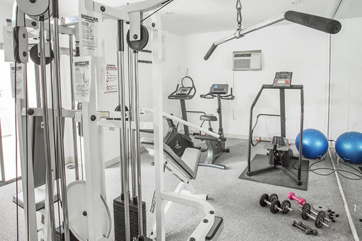 Fitness center at Ascent, West Hollywood, California