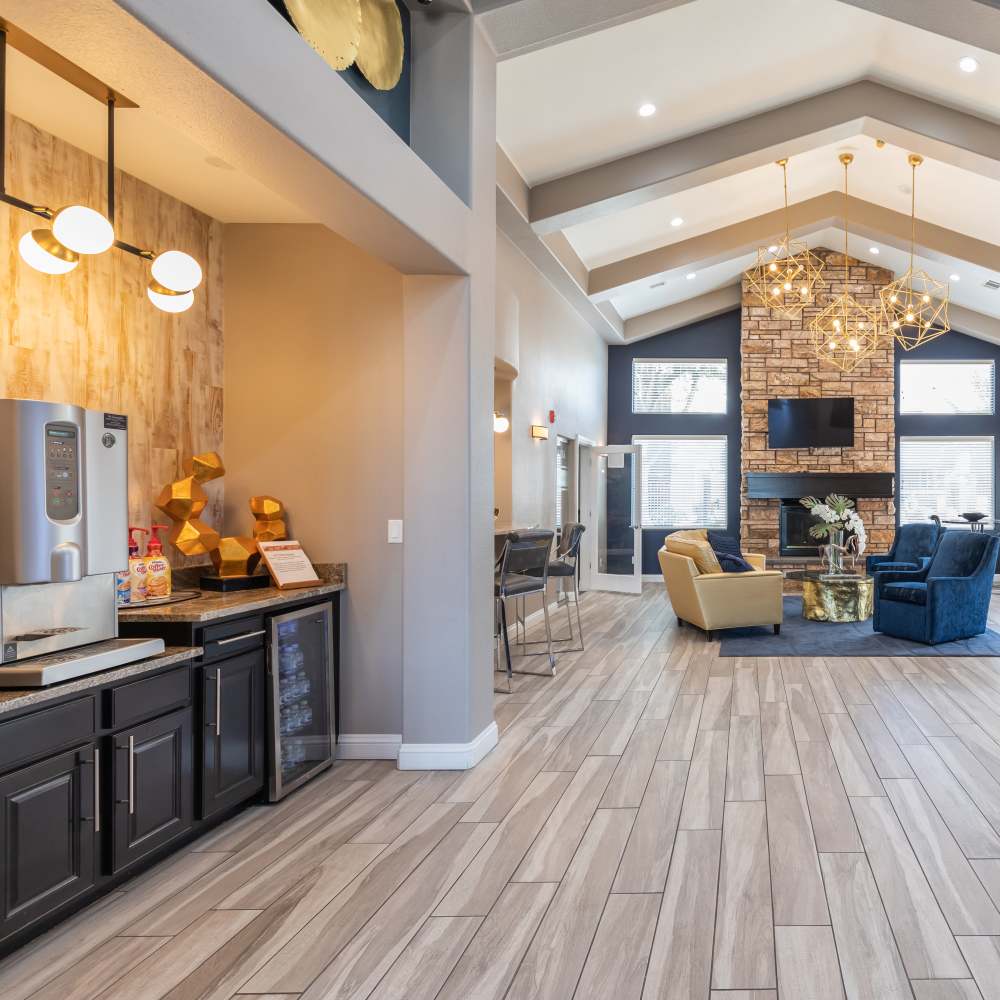 Clubhouse with breakfast bar at The Dakota at Governors Ranch in Littleton,Colorado
