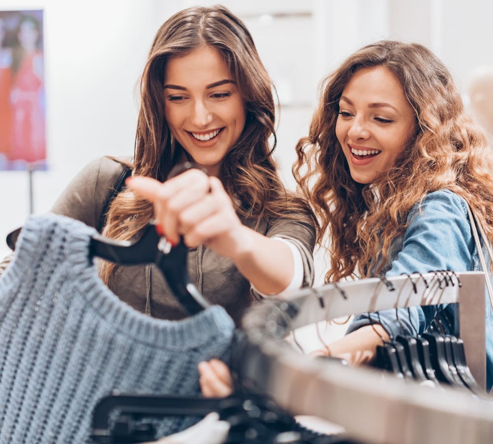 Resident mother and daughter out for some retail therapy near Haven Warner Center in Canoga Park, California