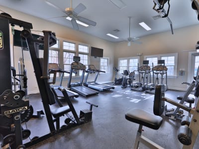 Indoor fitness center at St. Mary's Landing Apartments & Townhomes in Lexington Park, MD