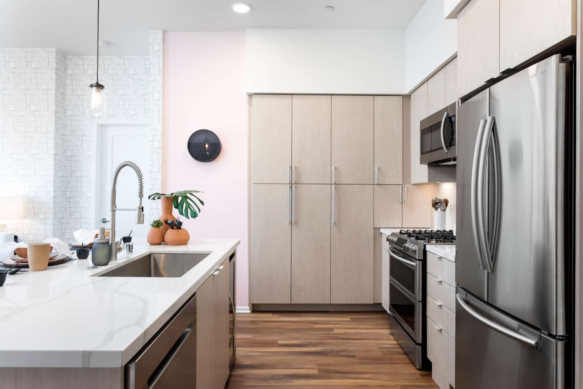 Kitchen with water sink at The Artisan in San Diego, California