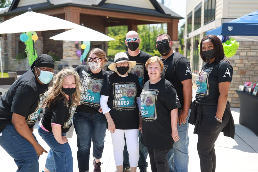Staff at The Madison Senior Living posing for a photo in Kansas City, Missouri