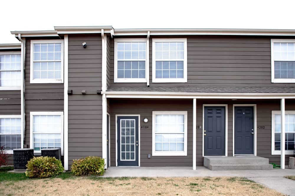 Exterior view of building at Whispering Plains Apartments in Guymon, Oklahoma