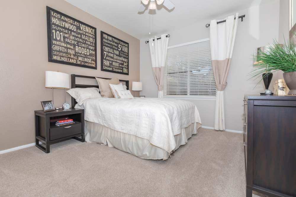 Bright bedroom at The Dakota at Governor's Ranch in Littleton,Colorado