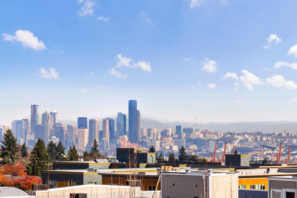 View of downtown Seattle from the Property at Elan 41 Apartments in Seattle