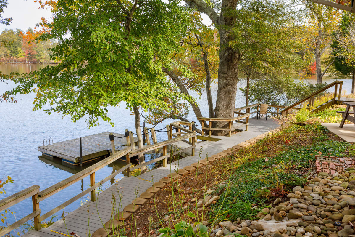 Dock on the lake at Lofts by the Lake in Greer, South Carolina