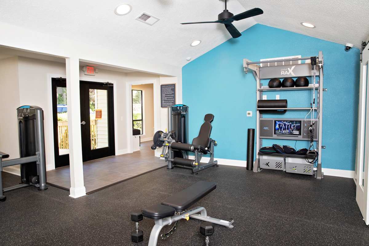 Fitness center at Lake Lynn Reserve Apartments, Raleigh, North Carolina