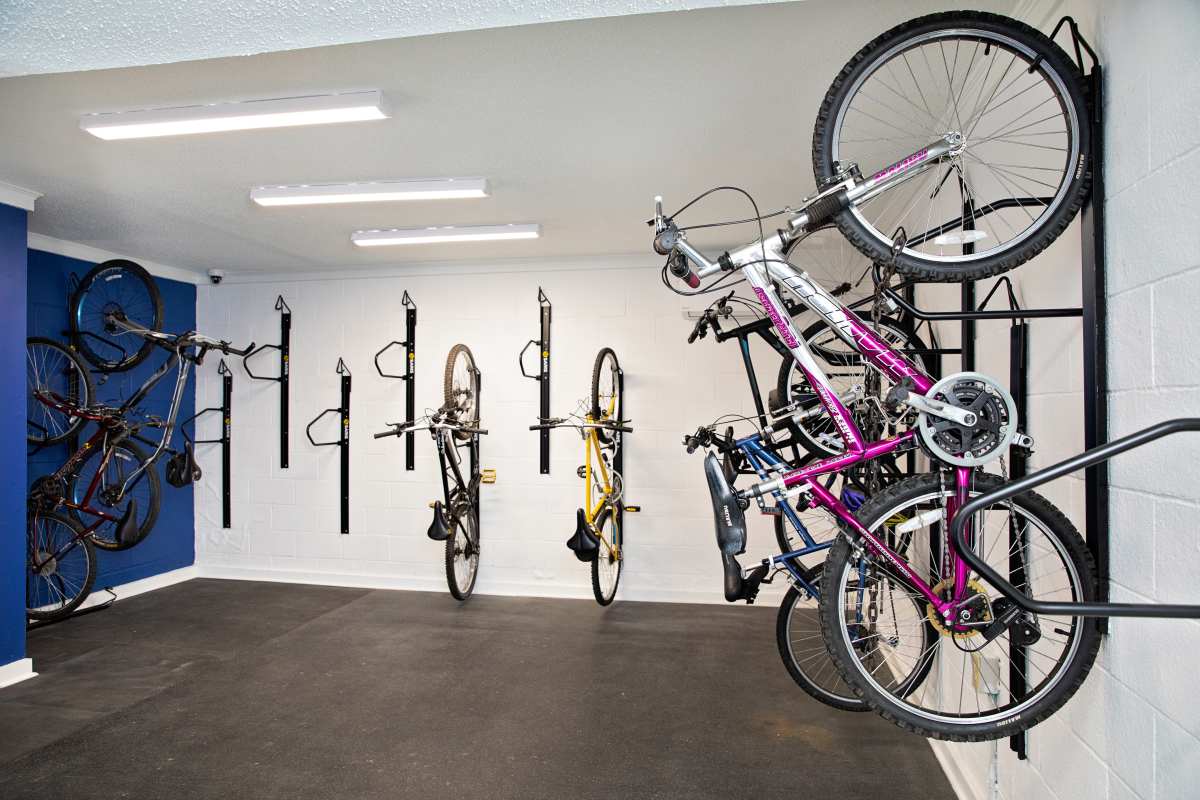 Bicycle parking at Lake Lynn Reserve Apartments, Raleigh, North Carolina