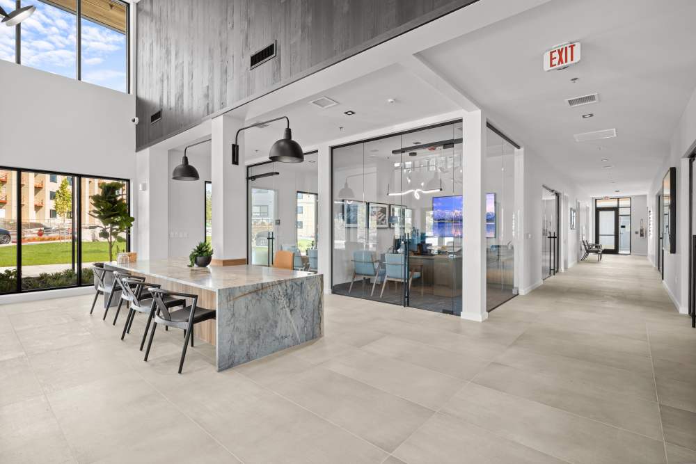 Lobby area at The Highlands at Silverdale in Silverdale, Washington