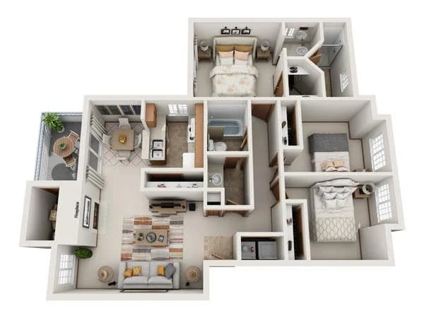 View 3 Bedroom Floor Plans at Arbor Square Apartments | Apartments in Olympia, Washington