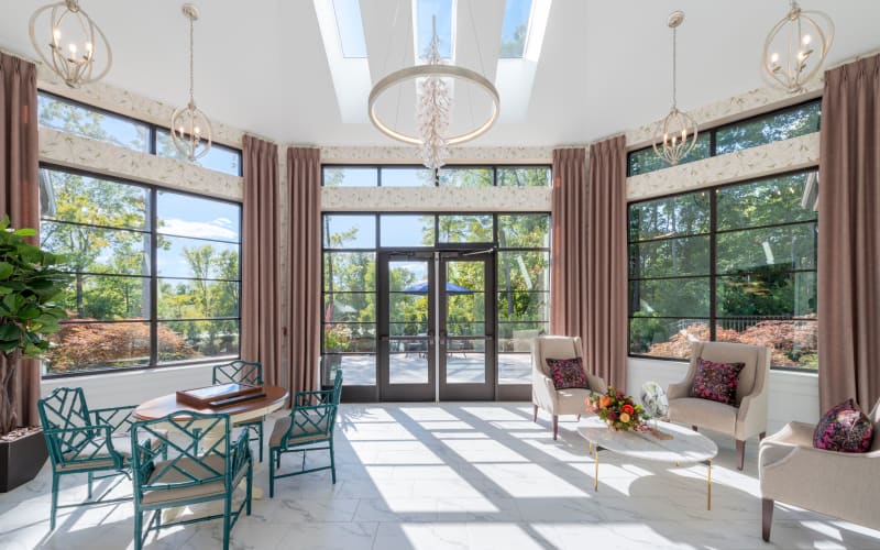 Elegant sunroom at Blossom Springs in Oakland Twp, Michigan