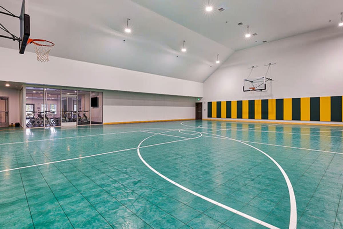 Indoor basketball court at The Retreat at Bothell, Bothell, Washington 