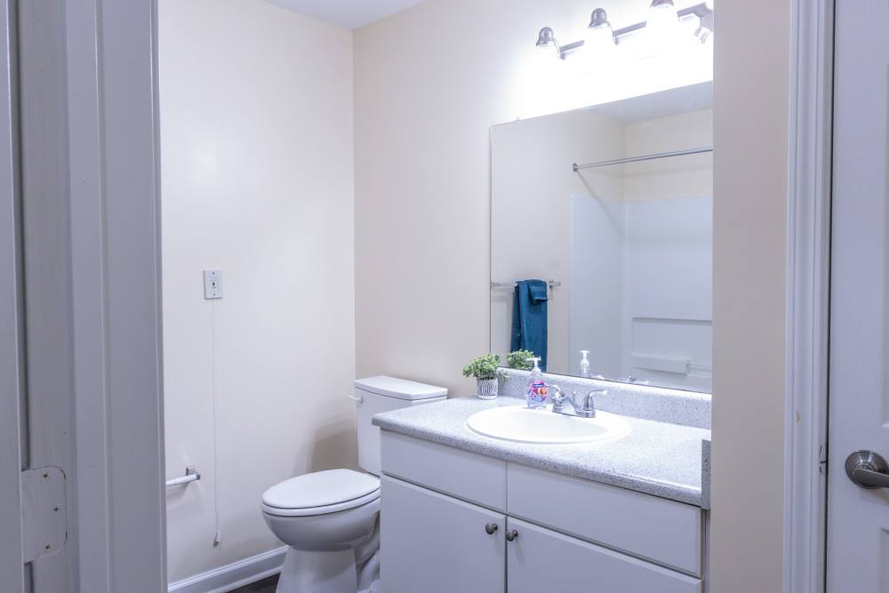 Bathroom with sink, commode and bathtub at Ashton Walk in Forest Park, Georgia