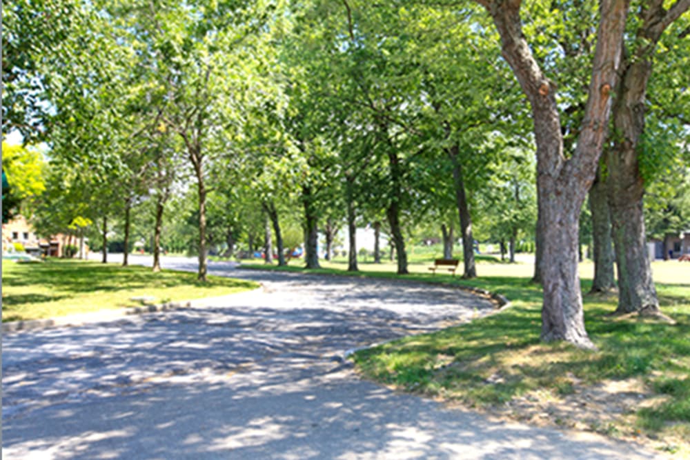 Winding road at Highland Glen in Scottsburg, Indiana