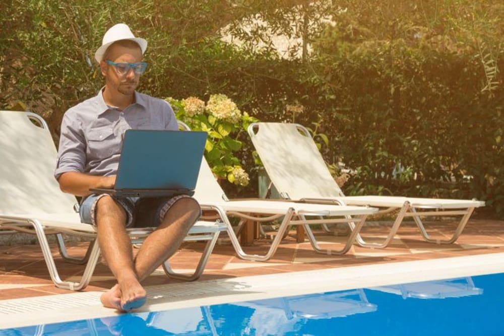 Enjoy apartment amenities including a sparkling pool at Adagio
