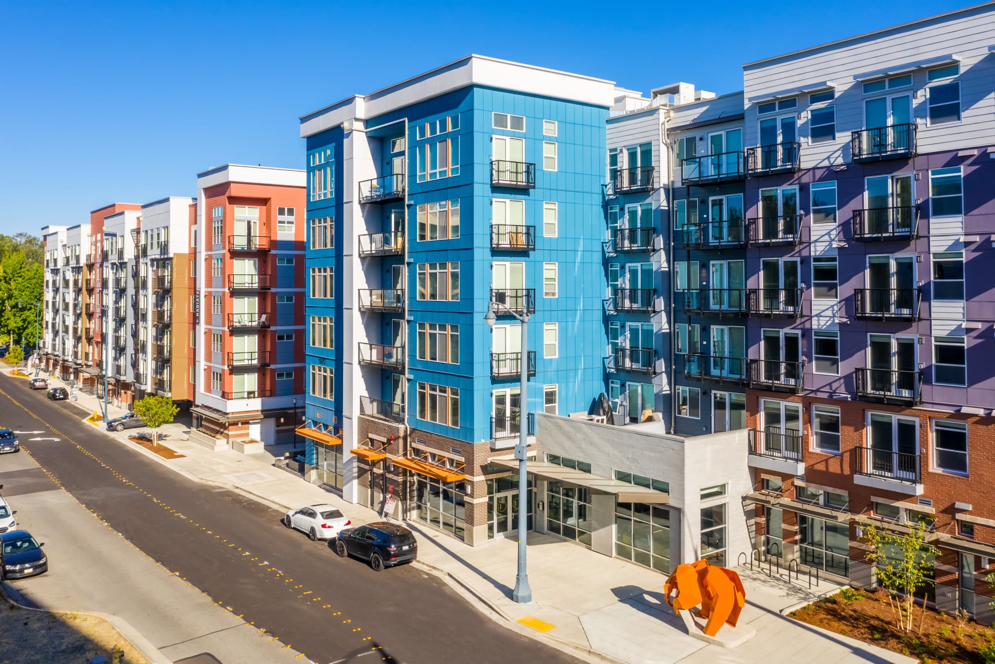 Aerial view at Radiate in Redmond, Washington