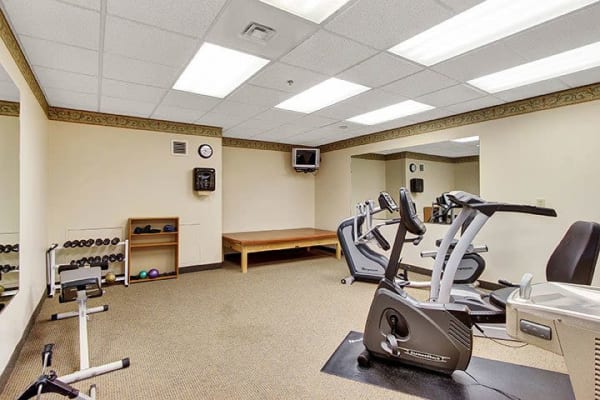 Exercise equipment at Keystone Villa at Douglassville in Douglassville, Pennsylvania