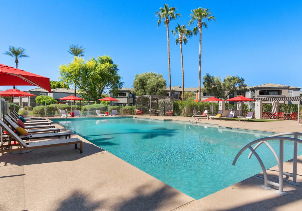 Beautiful pool at Luxe @ Ocotillo in Chandler, Arizona