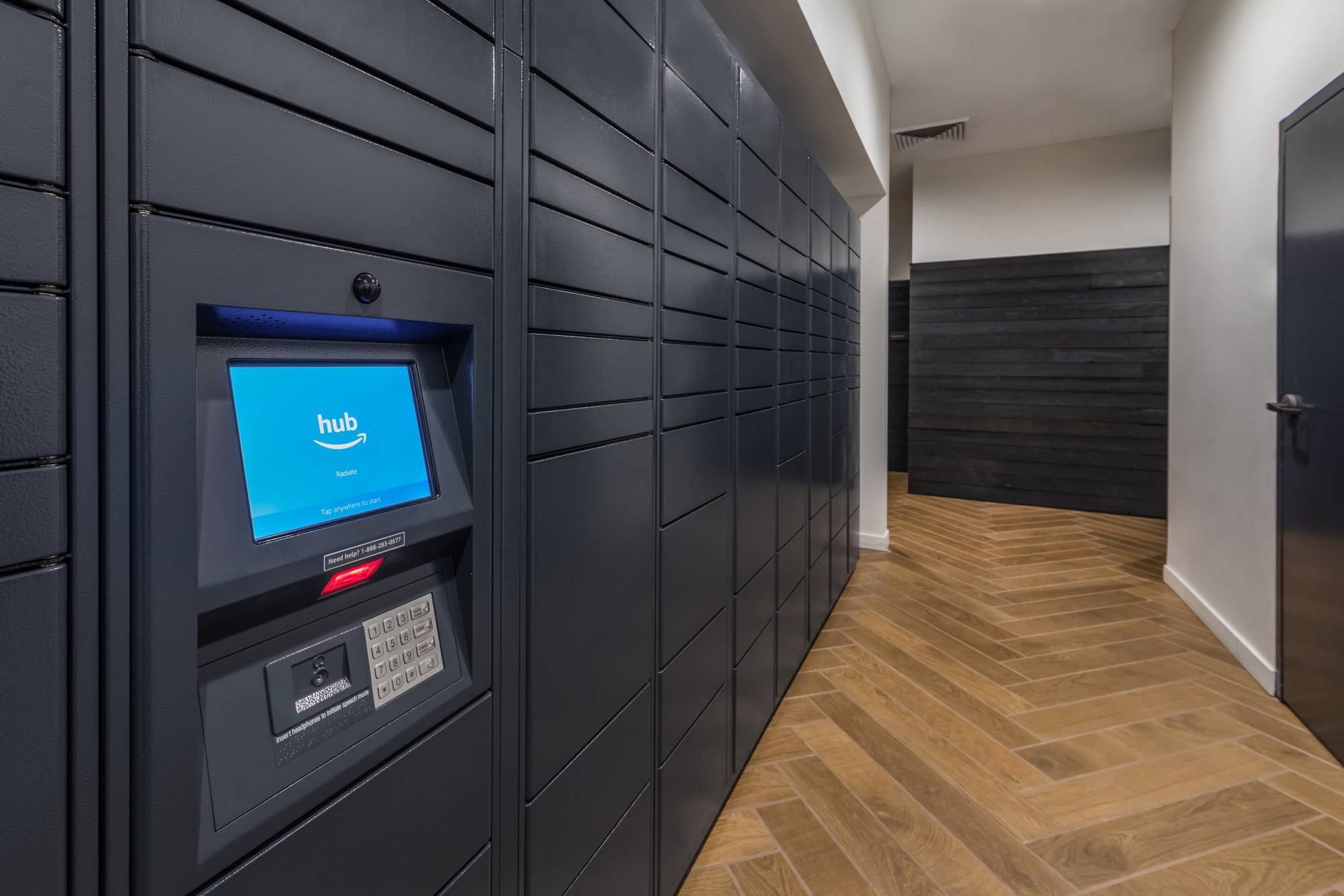 Community postal locker at Radiate in Redmond, Washington
