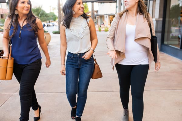 Residents out shopping near San Cervantes in Chandler, Arizona