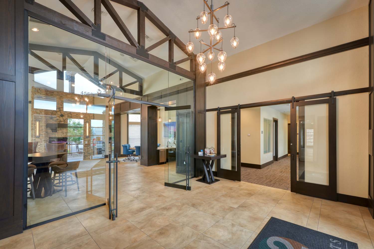  Entry to the clubhouse at M2 Apartments in Denver, Colorado 